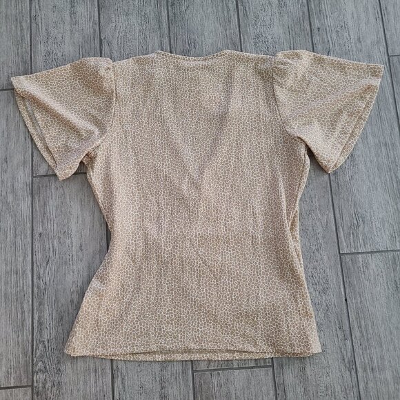 Michael Michael Kors women's khaki short sleeve blouse medium NWT - Picture 13 of 13